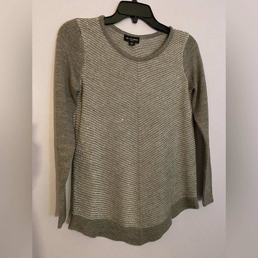 I.N. Studio Metallic Gray Women's Sweater